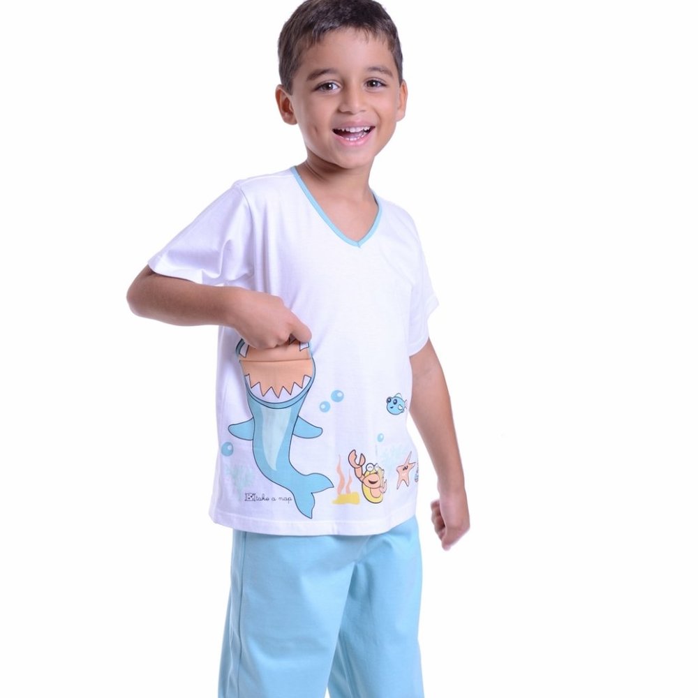 Little Shark Pajama Set. Homewear